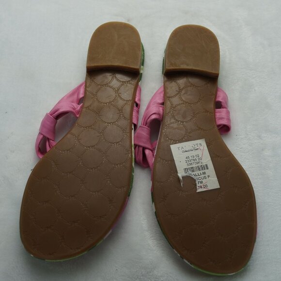 Talbots Pink Floral Canvas‎ Sandals with Leather Straps Womens Size 7M - Picture 4 of 5
